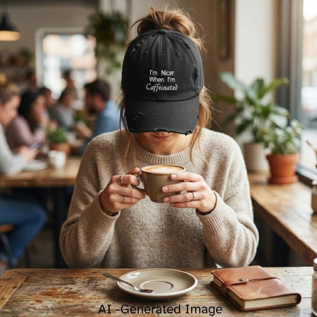 Kaffee Liebhaber Koffeiniert Bestickte Baseballkappe (Von Creator hochgeladen)