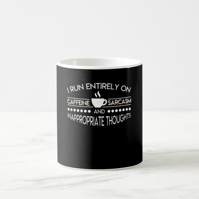 Kaffee-Liebhaber Laufvöllig Koffein-Sarkasmus Kaffeetasse (Mittel)