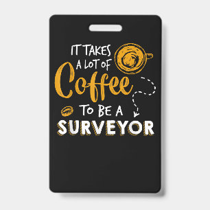 Kaffee Liebhaber Lustiger Vermessungsingenieur Bau Ausweis