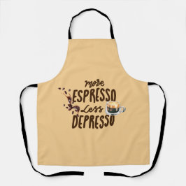Kaffee Liebhaber Mehr Espresso Weniger Depresso Schürze
