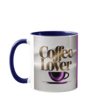 Kaffee-Liebhaber Moderne Lila Blaue Tasse
