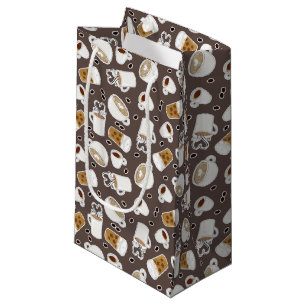 Kaffee-Liebhaber-Muster Brown Kleine Geschenktüte
