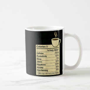 Kaffee-Liebhaber Nacht Lustige Ernährungsfakten Ko Kaffeetasse