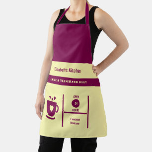 Kaffee-Liebhaber Name Küche marine Schürze