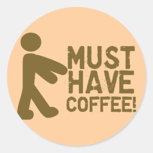 Kaffee-Liebhaber Runder Aufkleber