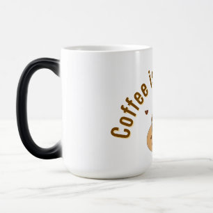 Kaffee-Liebhaber-Tasse Hübsches Kaffeetassendesi Verwandlungstasse