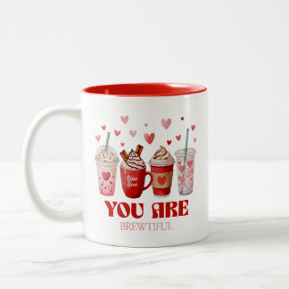 Kaffee-Liebhaber Valentinstag Zweifarbige Tasse