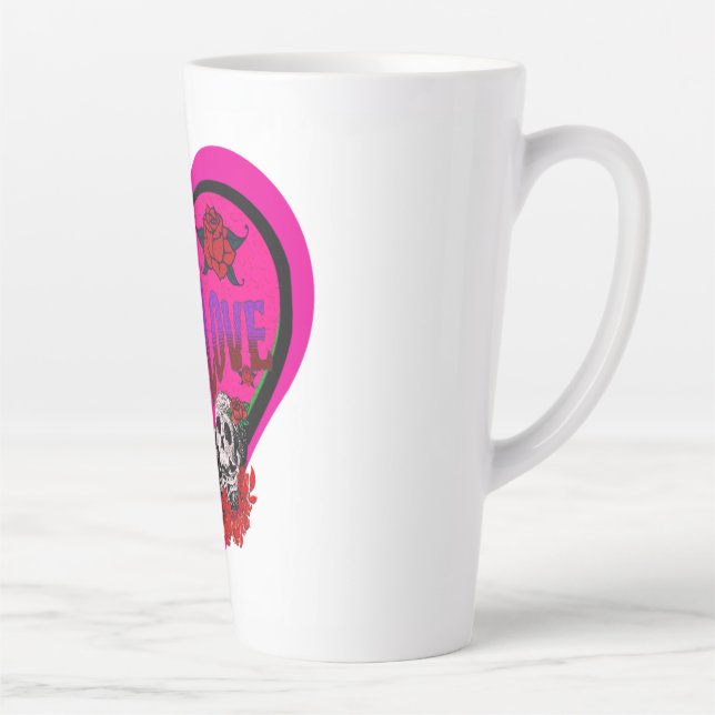 Kaffee Liebhaber wahre Liebe Rosa Herz Custom Milchtasse (Rechts)