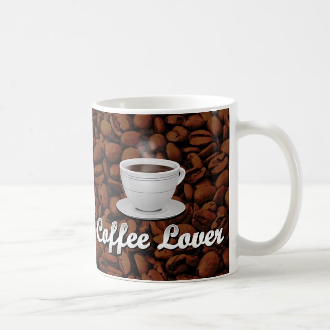 Kaffee-Liebhaber, weiße Bohnen der Schalen-/Brown Kaffeetasse (Rechts)