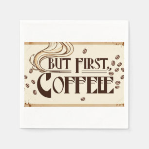 Kaffee Liebhaber Zitat Poster Dampfwirbel Serviette