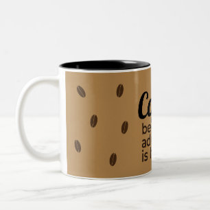 Kaffee-Liebhaber-Zitat-Tasse Braunes rustikales Zweifarbige Tasse