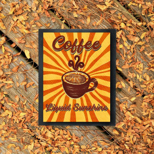 Kaffee Liquid Sunshine Retro Poster Vintag Kaffee Leinwanddruck