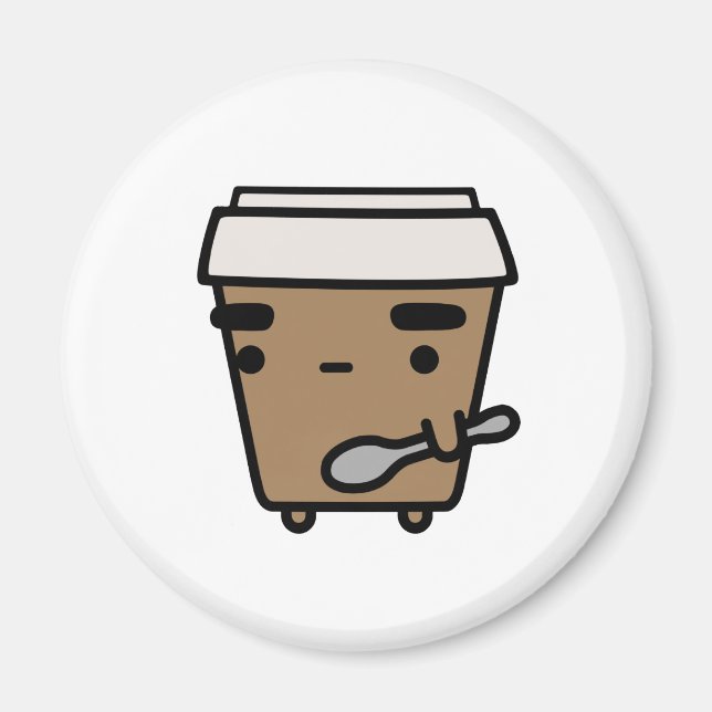 Kaffee & Löffel Magnet (Vorne)