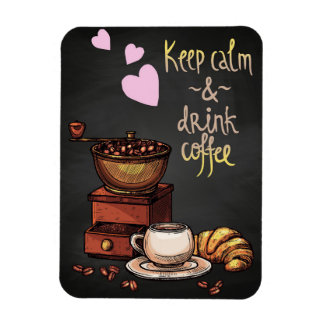 Kaffee Lover Behielt Ruhe und Kaffee Magnet