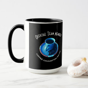 Kaffee Lover Blue Cup und Saucer Personalisiert Tasse