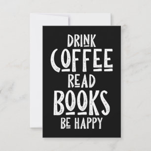 Kaffee Lover Drink Kaffee Bücher lesen glücklich s Dankeskarte