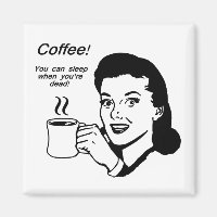 Kaffee Lover Funny 2 Zoll Square Magnet