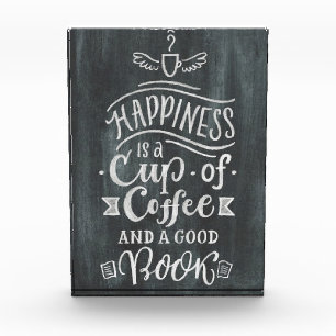 Kaffee Lover Glück ist eine Tasse Kaffee Fotoblock