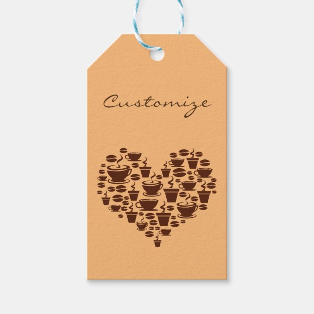 Kaffee Lover Herz Thunder_Cove Geschenkanhänger (Vorderseite)
