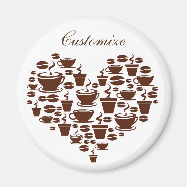 Kaffee Lover Herz Thunder_Cove Magnet (Vorne)