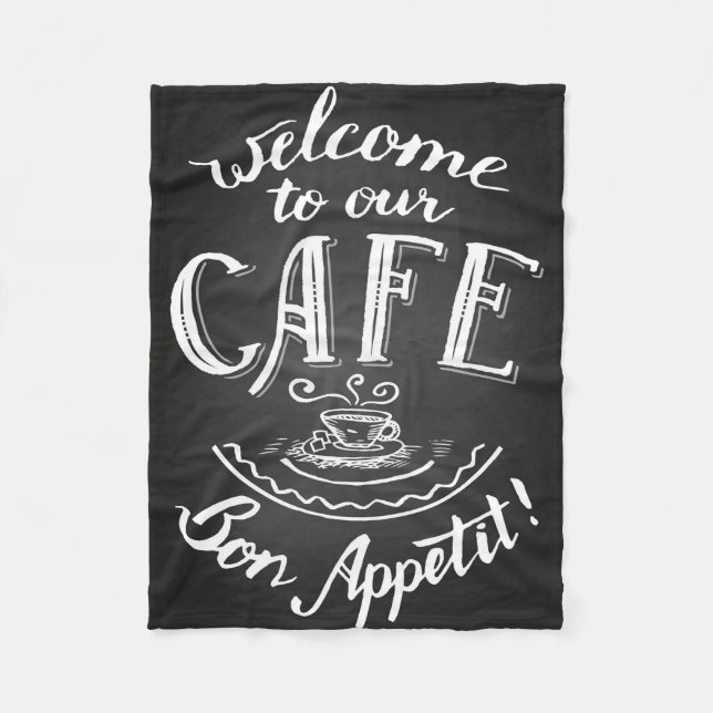 Kaffee Lover Herzlich Willkommen in unserem Café Fleecedecke (Vorderseite)