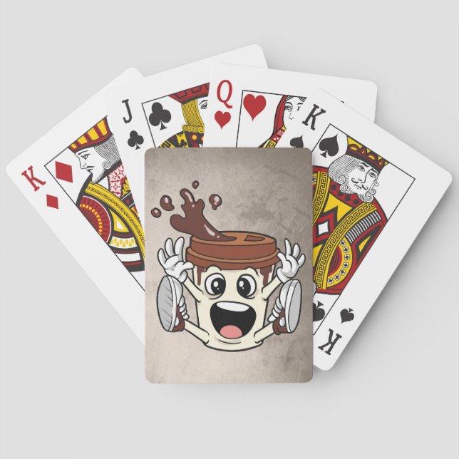 Kaffee Lover Hoher Kaffee Spielkarten (Rückseite)