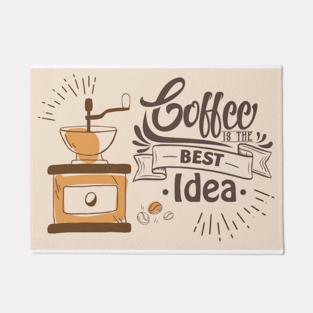 Kaffee Lover ist die beste Idee Fußmatte (Vorderseite)