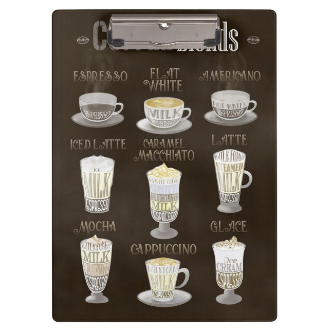 Kaffee-Lover-Kaffee mischt alles Klemmbrett (Vorderseite)