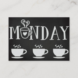 Kaffee Lover Kaffee Montag Tasse Visitenkarte