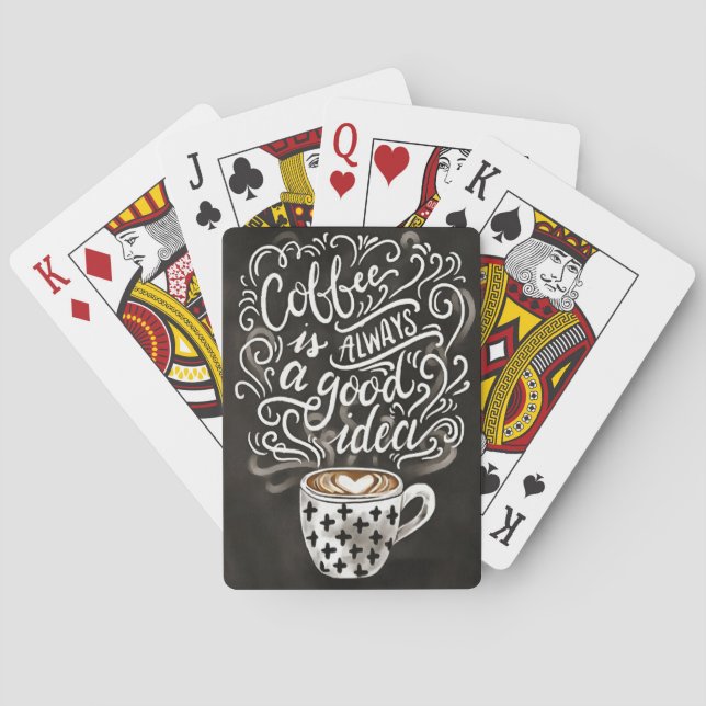 Kaffee Lover Kaffee Straße Gute Ideen Spielkarten (Rückseite)
