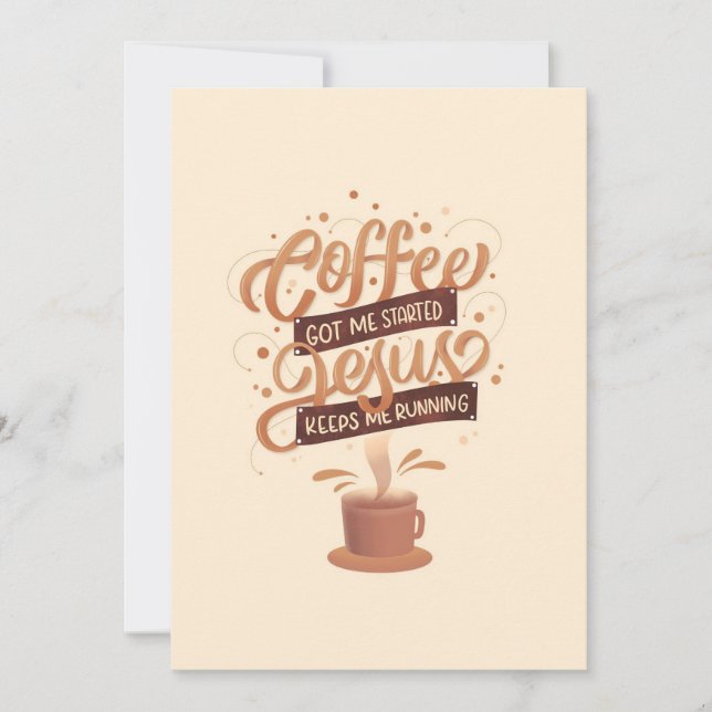 Kaffee Lover Kaffee und Jesus Save The Date (Vorderseite)