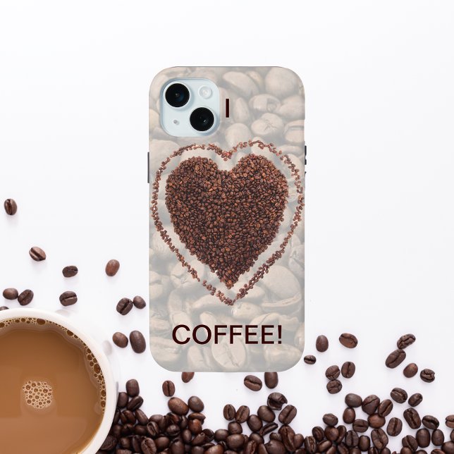 Kaffee Lover Kaffeebart Herz 15 Plus title_seo2 (Coffee Lover Coffee Bean Heart iPhone 15 Plus Case)