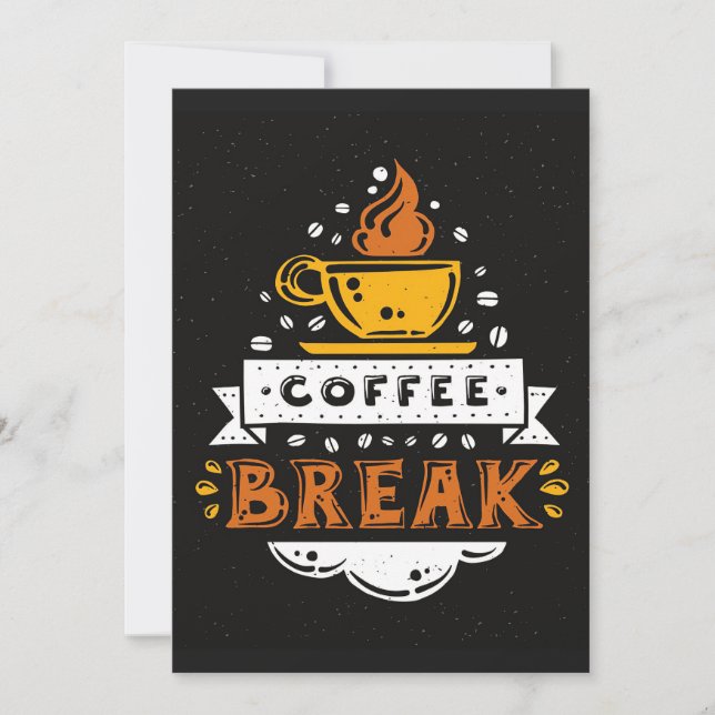 Kaffee Lover Kaffeepause Einladung (Vorderseite)