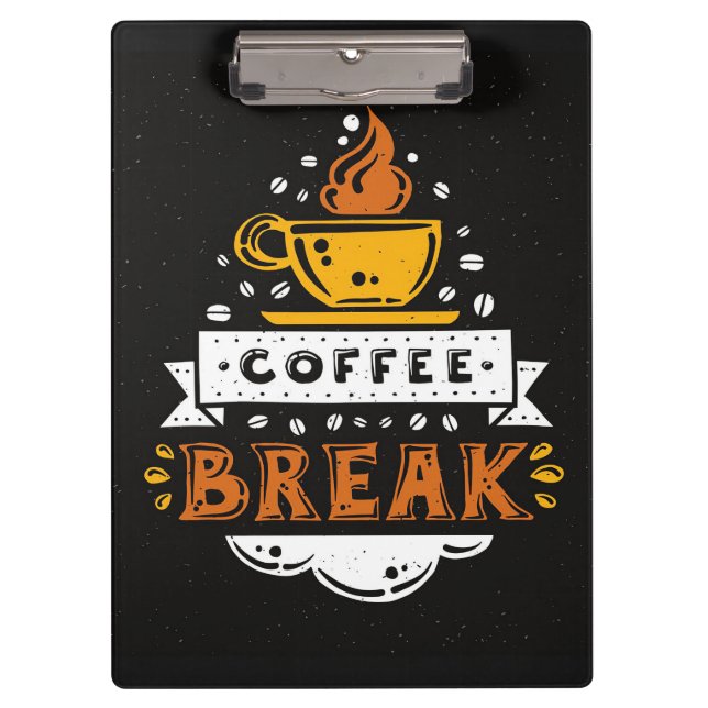 Kaffee Lover Kaffeepause Klemmbrett (Vorderseite)