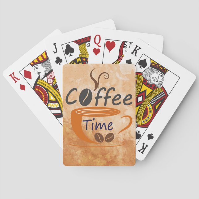 Kaffee-Lover-Kaffeezeit Spielkarten (Rückseite)