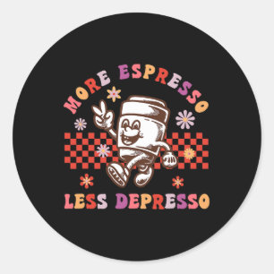Kaffee Lover Mental Health Awareness Runder Aufkleber