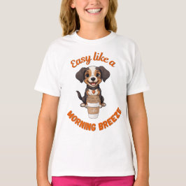 Kaffee Lover Morning - Niedliches Dog-Printable Po T-Shirt