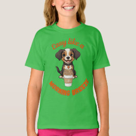 Kaffee Lover Morning - Niedliches Dog-Printable Po T-Shirt