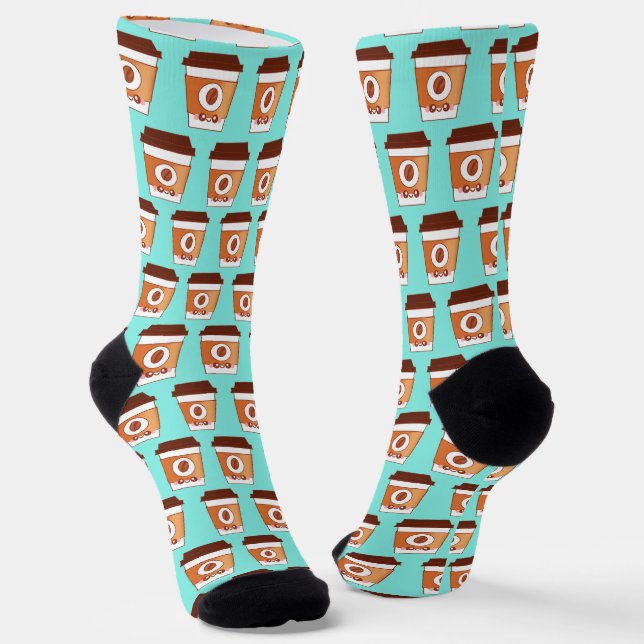Kaffee Lover Paper Cup Einzigartig Socken (Gewinkelt)