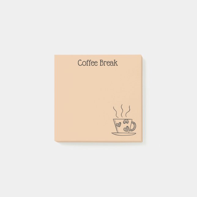 Kaffee Lover Post-it Klebezettel (Vorderseite)
