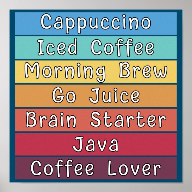 Kaffee Lover Poster (Vorne)