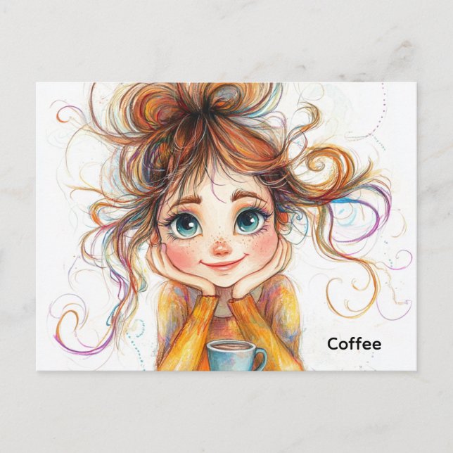 Kaffee Lover Postkarte (Vorderseite)