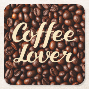 Kaffee Lover Rechteckiger Pappuntersetzer