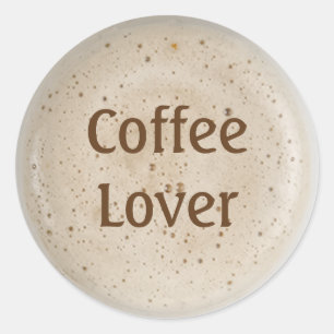 Kaffee Lover Runder Aufkleber