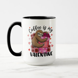 Kaffee Lover Sloth Kaffee ist mein Valentine Tasse