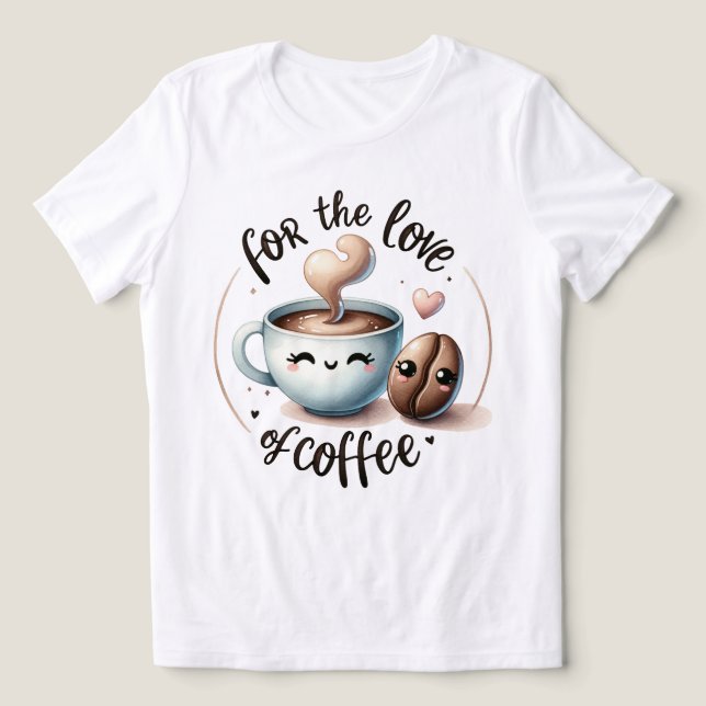 Kaffee Lover Tri-Blend Shirt (Design Vorderseite)