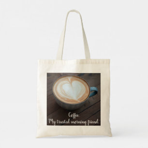 Kaffee Lover's Heart Shape Latte Art Tragetasche