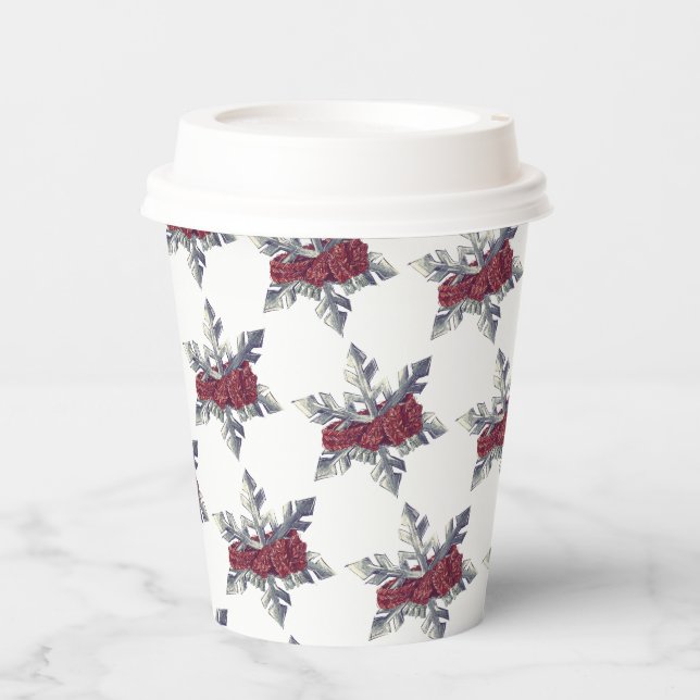 Kaffee Lover's Weihnachtsjubeln Pappbecher (Vorderseite)