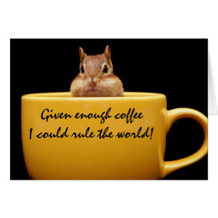 Kaffee Lovin niedliche Chipmunk-Karte
