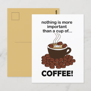 Kaffee Lustiger Kaffee Liebhaber Kaffee Postkarte